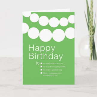 Funny Birthday Card to Mom