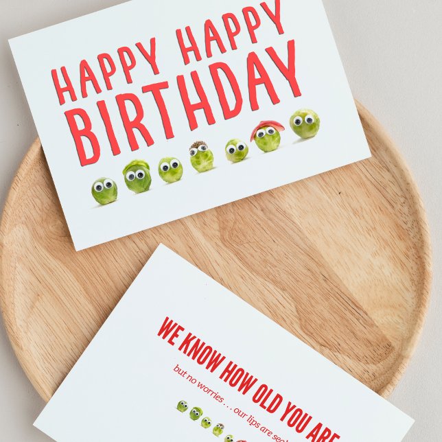 Funny birthday card vegetables card humour friends (Creator Uploaded)