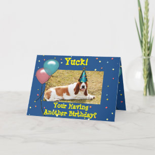 Funny Birthday Card with Basset Hound