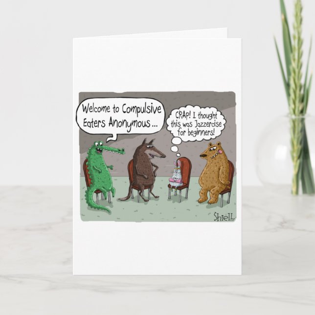 Funny Birthday Card with CUTE ANIMALS (Front)