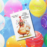 Funny Birthday Card with Stylish Chicken<br><div class="desc">Make them laugh with this hilarious birthday card featuring a chicken in a polka-dot party hat and glasses. Perfect for a fun-filled celebration! generativecontent</div>
