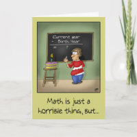 Funny Birthday Cards: Birthday Math