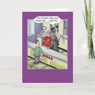 Funny Birthday Cards: Burger Bash Card