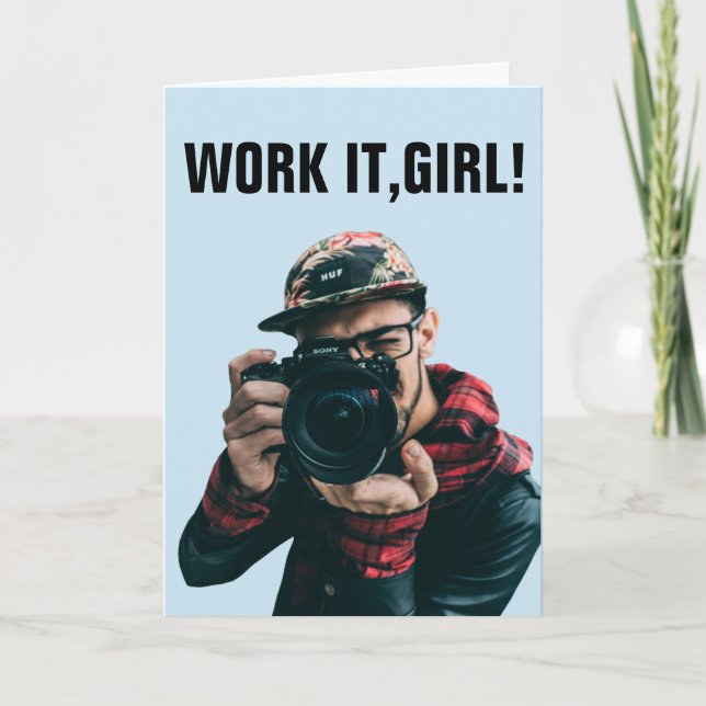 FUNNY BIRTHDAY CARDS FOR HER, PAPARAZZI (Front)