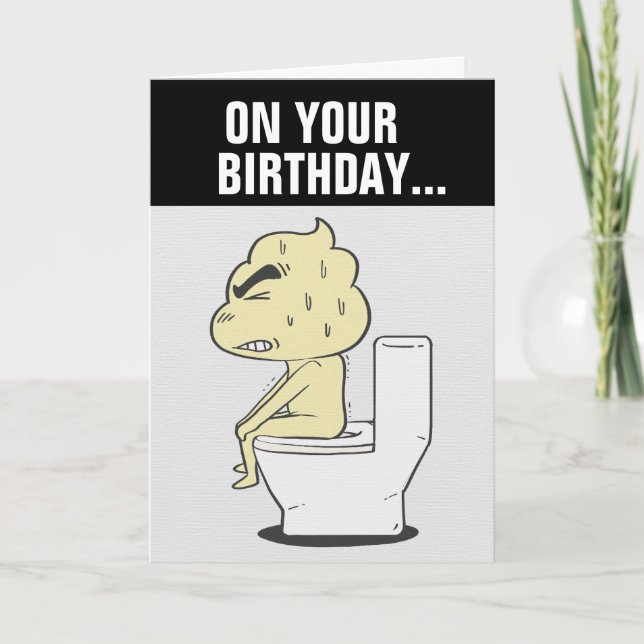 FUNNY BIRTHDAY CARDS GOOD BOWEL MOVEMENTS (Front)