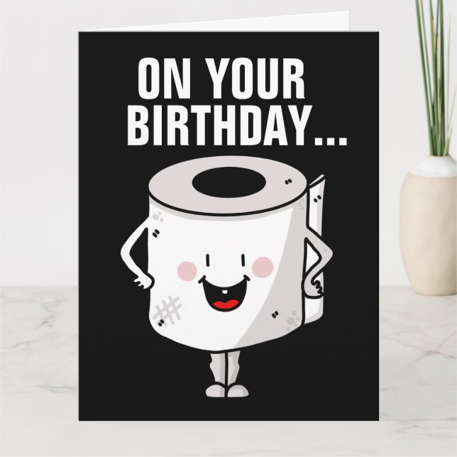 FUNNY BIRTHDAY CARDS GOOD BOWEL MOVEMENTS (Front)