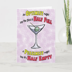 Funny Birthday Cards: Martini Philosophy Card