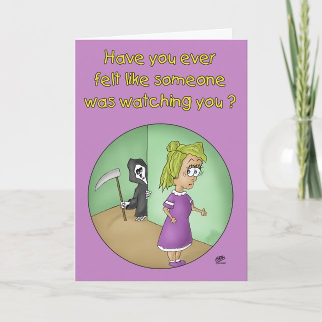 Funny Birthday Cards: Someones Watching You Card (Front)
