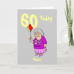 Funny birthday cartoon, add age personalized card