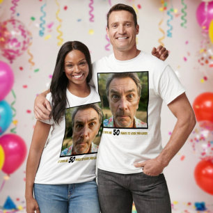Funny Birthday Crew Photo Age Fun Hilarious T-Shirt