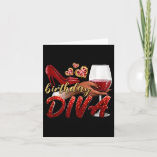 Funny Birthday Diva Happy Birthday Heels Scute Ss  Card