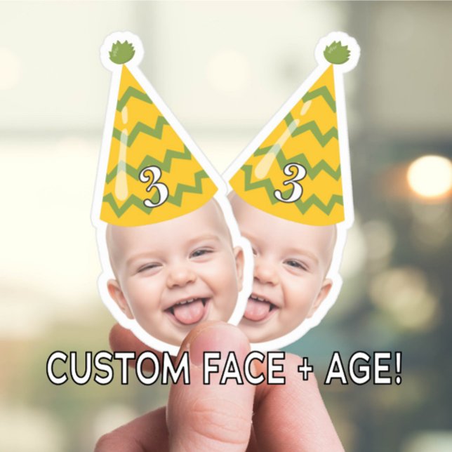 Funny Birthday Face with Party Hat & Custom Age (Creator Uploaded)