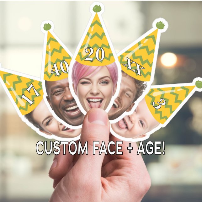 Funny Birthday Face with Party Hat & Custom Age (Creator Uploaded)