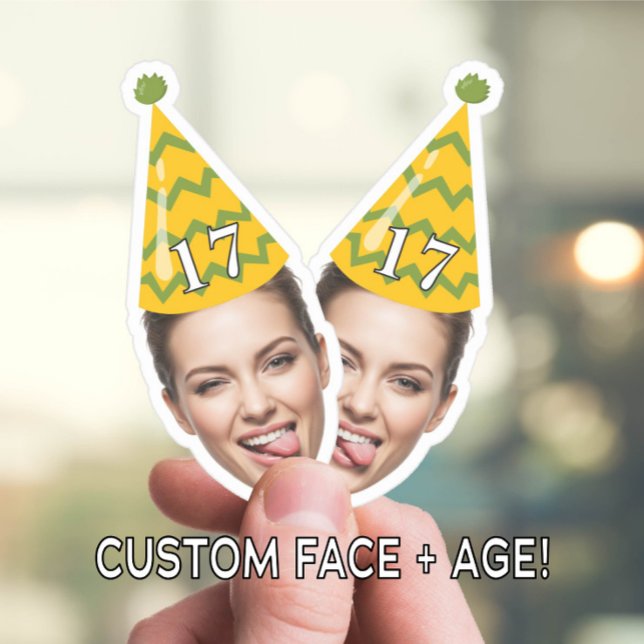 Funny Birthday Face with Party Hat & Custom Age (Creator Uploaded)