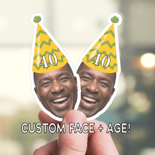 Funny Birthday Face with Party Hat & Custom Age  (Creator Uploaded)