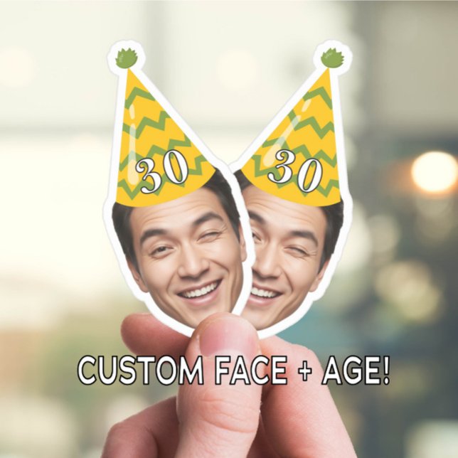 Funny Birthday Face with Party Hat & Custom Age  (Creator Uploaded)