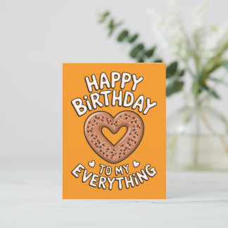 Funny Birthday For Boyfriend For Girlfriend Food  Postcard
