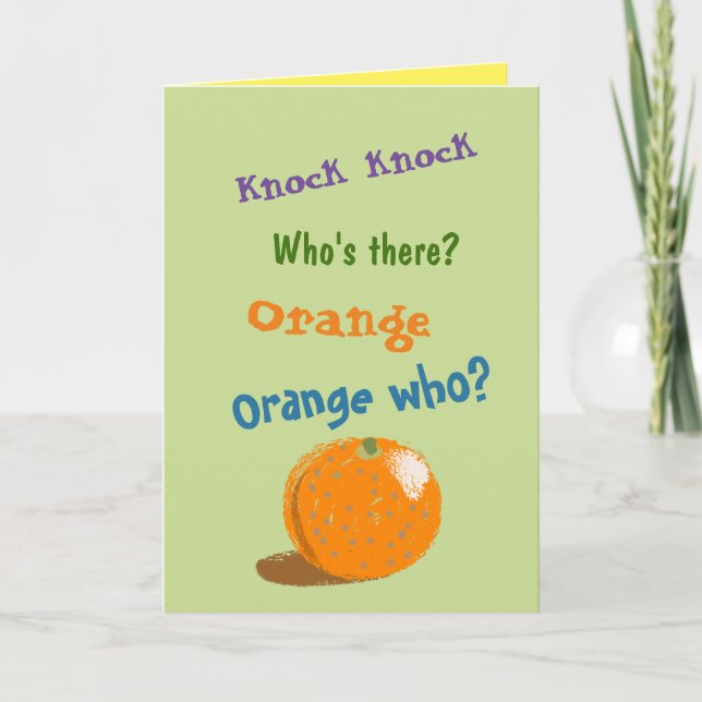 Funny Birthday for Dad from Child Knock Knock Joke Card (Front)