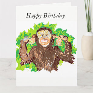 Funny Birthday Greeting Card / Monkey