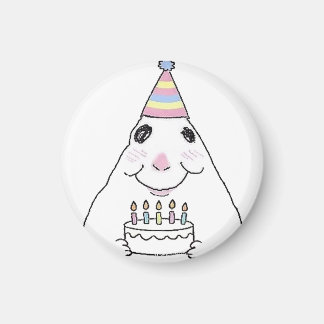 Funny birthday hamster magnet