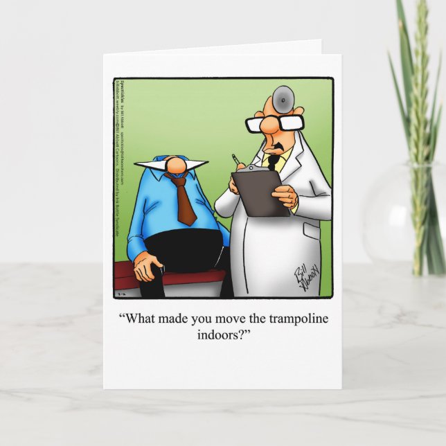 Funny Birthday Humour Greeting Card (Front)