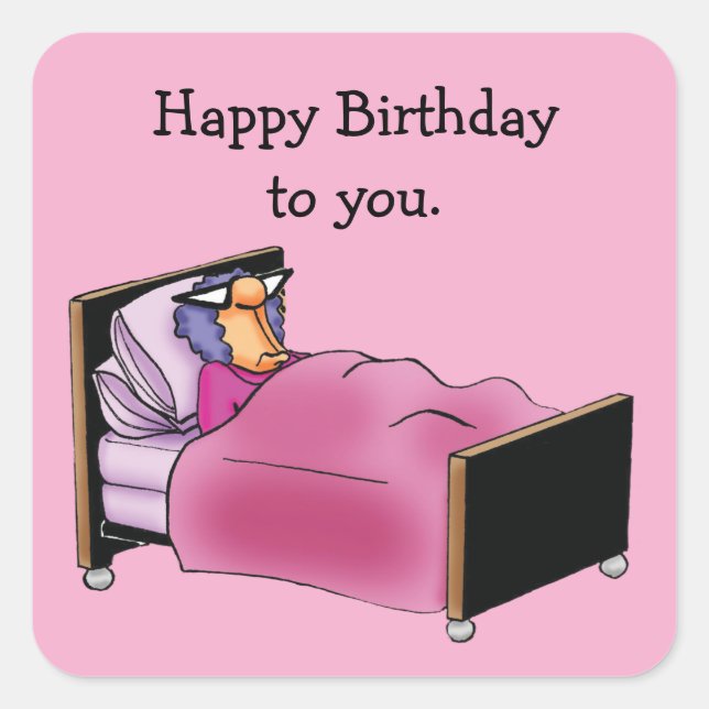 Funny Birthday Humour Stickers (Front)