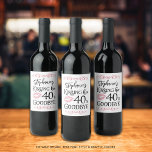 Funny Birthday Kissing A Decade Goodbye Custom Wine Label<br><div class="desc">Funny Birthday Kissing A Decade Goodbye Custom Wine Label. Celebrate a birthday beginning a new decade with these funny wine labels featuring an editable age modern typography design for the saying NAME'S KISSING HER "DECADE" GOODBYE (the sample shows 40s for a 50th birthday). CHANGES: The personalized text font style, colour,...</div>