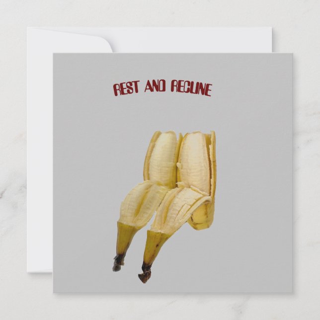 Funny BIRTHDAY or RETIREMENT card BANANA GREETING (Front)