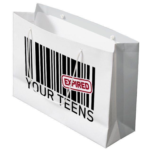 Funny Birthday party 20th Large Gift Bag (Front Angled)