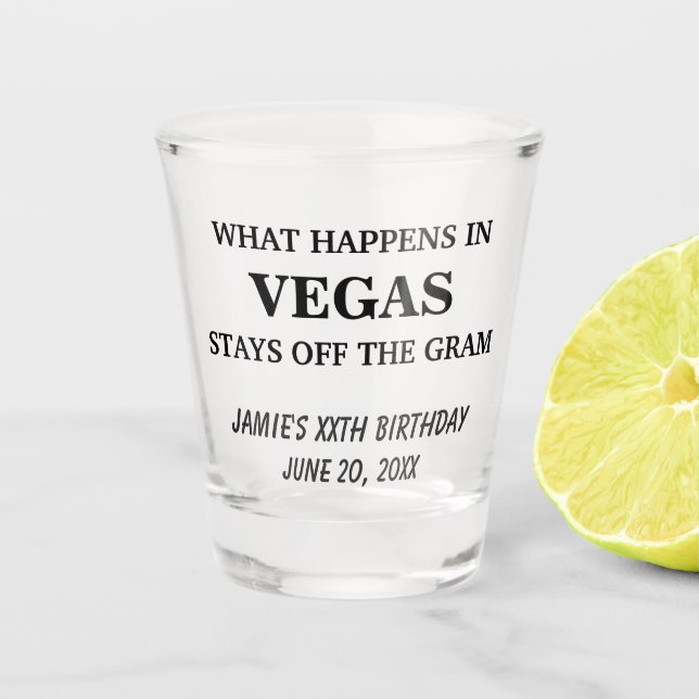 Funny Birthday Party Create Your Own Shot Glass (Front)