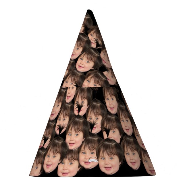 Funny Birthday Party Hats Baby Face Photo / Head (Right)