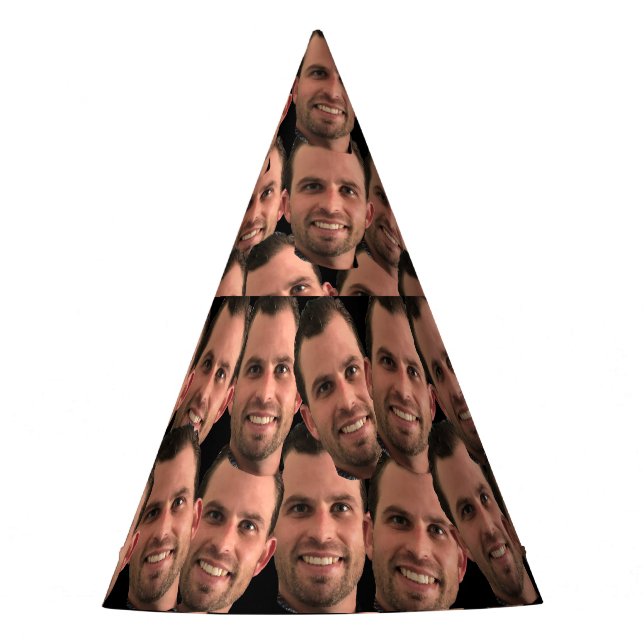 Funny Birthday Party Hats Custom Face Photo / Head (Front)