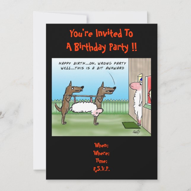 Funny Birthday Party Invitation (Front)