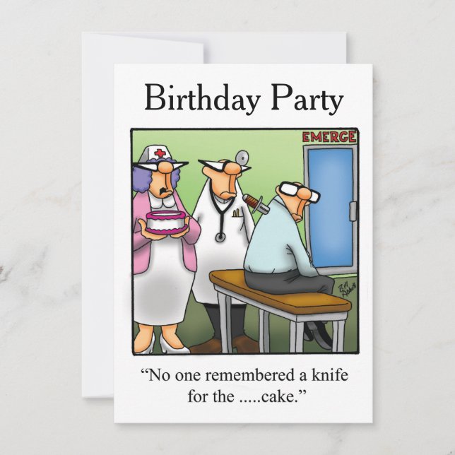 Funny Birthday Party Invitations (Front)