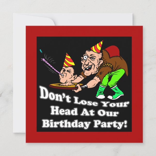 Funny Birthday Party Invitations (Front)