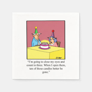 Funny Birthday  Party Napkins For Her