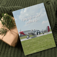 Funny Birthday Pilot P-51 Mustang Airplane Photo
