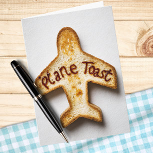 Funny Birthday Plane Toast Aviation Lover Kids Card