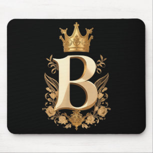 Funny Birthday Queen B - Letter B And Crown (bee) Mouse Pad