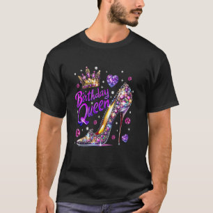 Funny Birthday Queen Girls Women Diamond Crown T-Shirt