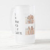 Funny Birthday Quotes | Collage Photo | Best Gift Frosted Glass Beer Mug (Front Left)