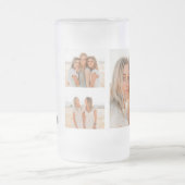 Funny Birthday Quotes | Collage Photo | Best Gift Frosted Glass Beer Mug (Center)