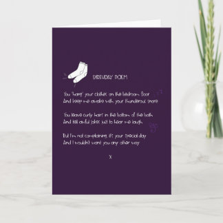 Funny Birthday Relationship Poem For Him or Her Holiday Card