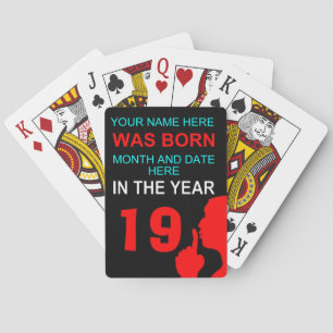 funny birthday secret playing cards