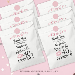 Funny Birthday Thank You Kissed Her Decade Goodbye Favour Bag