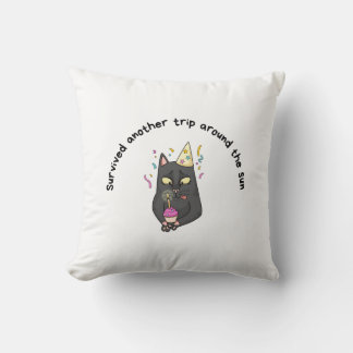 Funny Birthday Throw Pillow