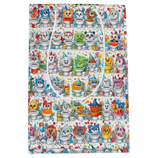 Funny Birthday Toilet Party Medium Gift Bag