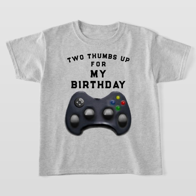 Funny Birthday Video Gamer T-Shirt (Laydown)