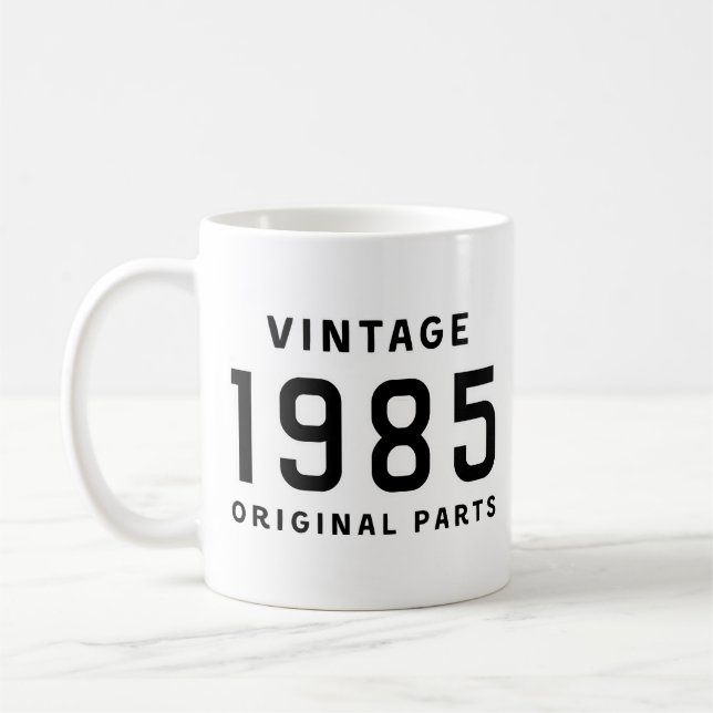 Funny Birthday Vintage 1985 Original Parts Mug (Left)