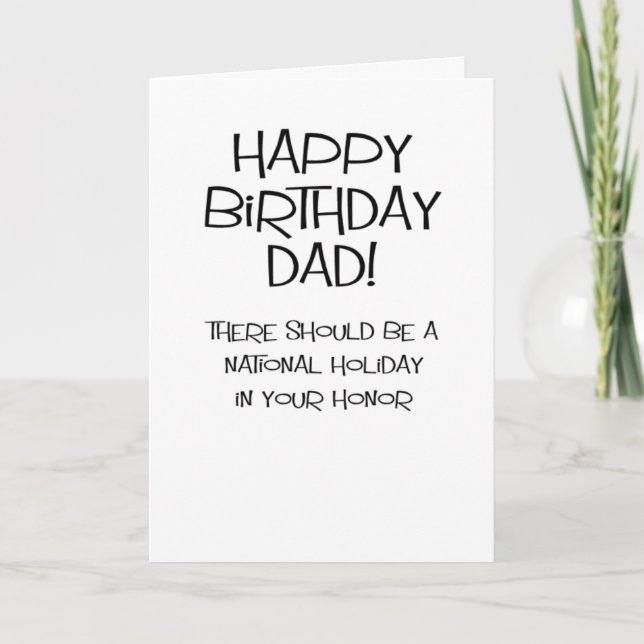 funny birthday wish for dad card (Front)